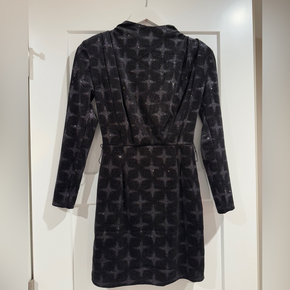 Zara black sparkle mini dress